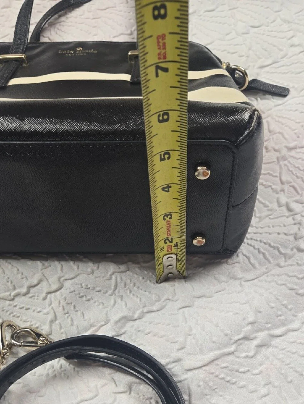 Kate Spade Cedar Street Maise Stripe Domed Satchel With Crossbody Strap
